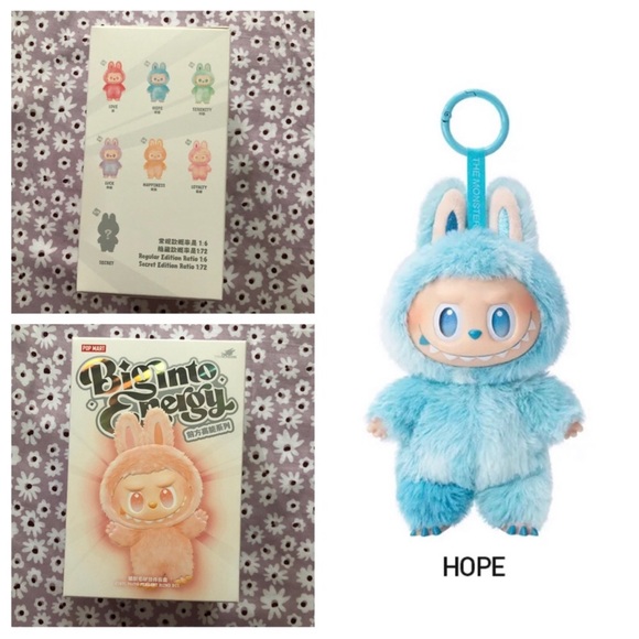 NWT Labubu Big Into Energy Pop Mart Blue Hope - Picture 2 of 11